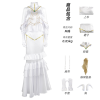 Anime Overlord Albedo Cosplay Costume Women Wig Headwear Glove Halloween Christmas White Dress 3 - Overlord Merchandise