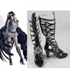 Anime Overlord Albedo Cosplay Shoes Black Shoes Black Purple Straight Wig Halloween Party Albedo Black Grid - Overlord Merchandise