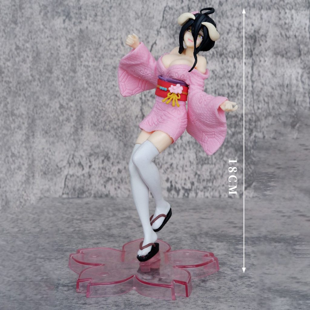 Overlord Anime Figure Cherry Blossoms 22cm Albedo Hand made Beautiful Girl Two dimensional Hand PVCModel Doll 2 - Overlord Merchandise Store