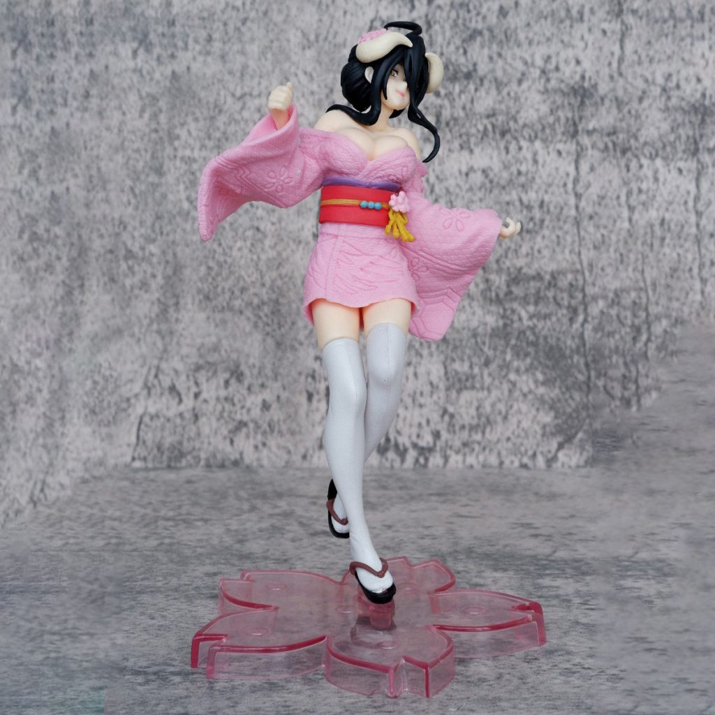 Overlord Anime Figure Cherry Blossoms 22cm Albedo Hand made Beautiful Girl Two dimensional Hand PVCModel Doll 4 - Overlord Merchandise Store