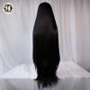 UWOWO Anime Overlord Albedo Cosplay Wig Cosplay Costume Wigs 120cm Deep Purple Black Long Hair 2 - Overlord Merchandise