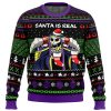 Santa Is Real Overlord Ugly Christmas Sweater FRONT mockup - Overlord Merchandise